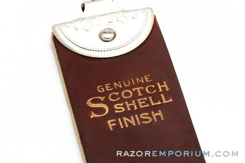 Suntorback Adrian Mich Genuine Scotch Shell Cordovan Straight Razor Strop & Canvas