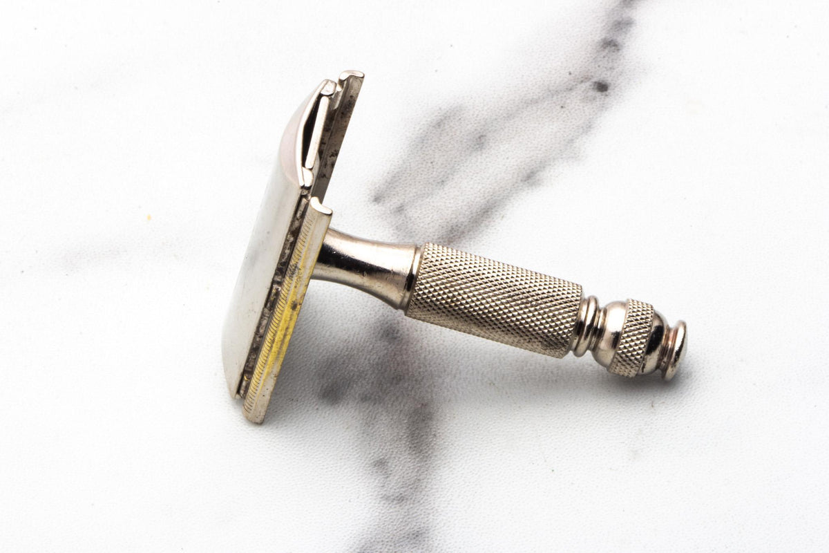 1964 J4 Gillette Ball End Tech Travel Safety Razor | Original Conditon