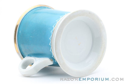 Vintage Gold and Blue Butterfly Shaving Mug