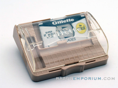 Gillette Super Speed Double Edge Brown Case w/ Blade Bank Only
