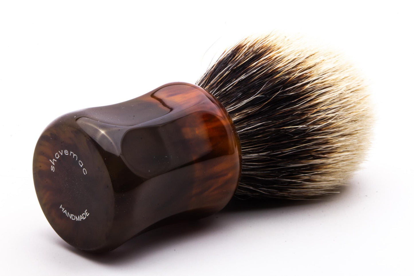 Shavemac |  Silvertip 2-Band Badger Shave Brush With Tortiose Tuft Handle