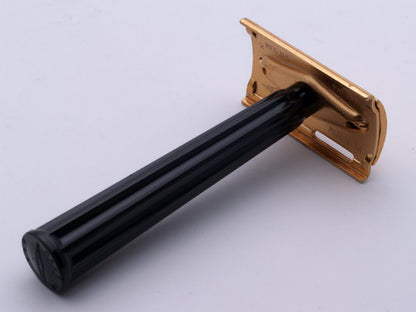 1977 X2 Gillette Ball End Tech Safety Razor w/ Black Handle
