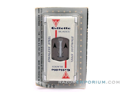 Gillette Stainless Steel Double Edge DE (6) - New Old Stock NOS Razor Blades