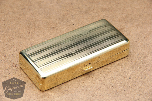 Gillette 1930's Pin Stripe Pocket Edition - New  DE Razor Set