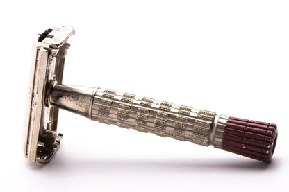 1959 E2 Gillette Red Tip Super Speed Double Edge Razor | Original Condition