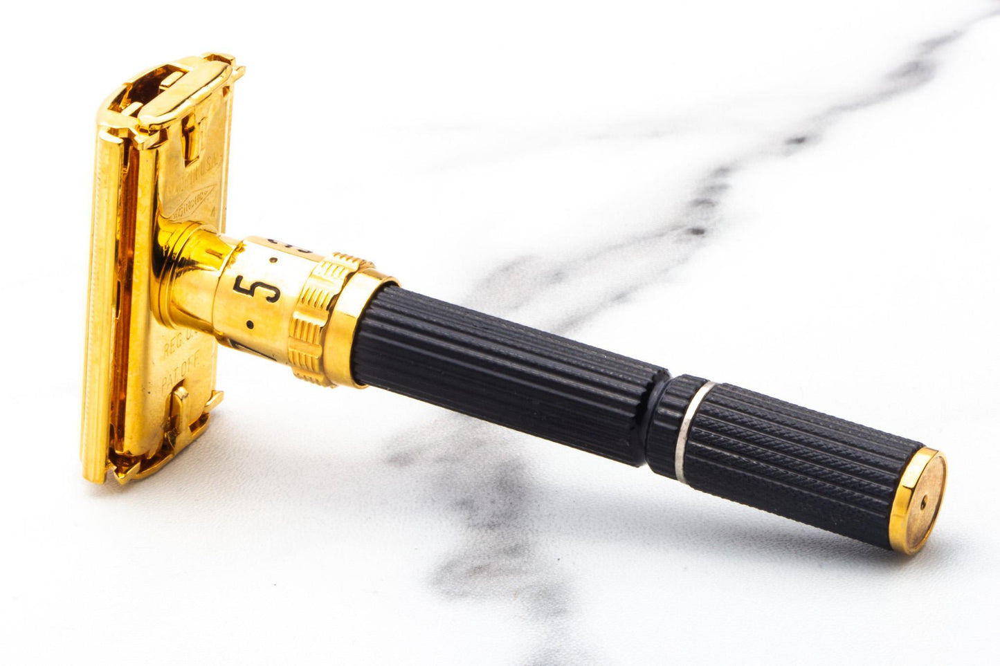 1970 P4 Gillette Super Adjustable 84mm Double Edge Safety Razor | 24k Gold Revamp