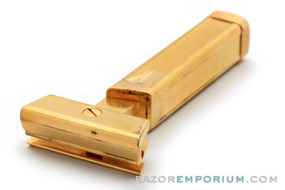 1927-32 Schick Type B Single Edge Repeating Gold Injector Razor Set