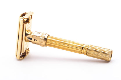 1966 L1 Gillette Gold Slim Aristocrat Adjustable Safety Razor Set | Original Condition