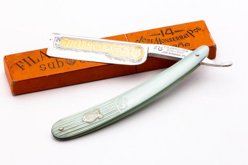 7/8" Filarmonica Sub Cero #14 Straight Razor w/ Coffin & Original Scales | Spain