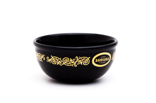 Antiga Barbearia de Bairro Porcelain Shaving Cup Essentials (Black & Gold)