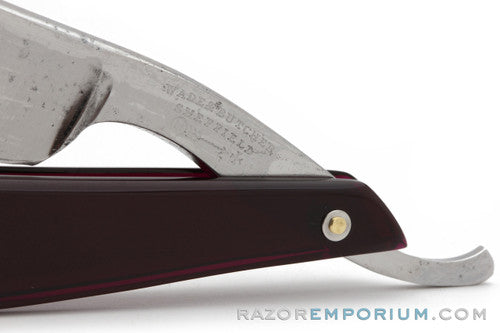 6/8" Wade & Butcher Straight Razor Black Cherry Scales | Sheffield, England