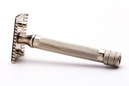 1926 Gillette Big Fellow Double Edge Safety Razor Set | Factory Nickel Revamp
