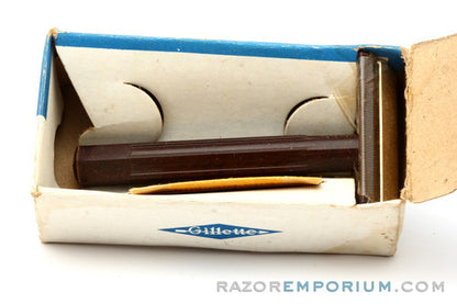 Gillette Rasoir de Surete Safety Razor w/ Box & Blade | Made in England