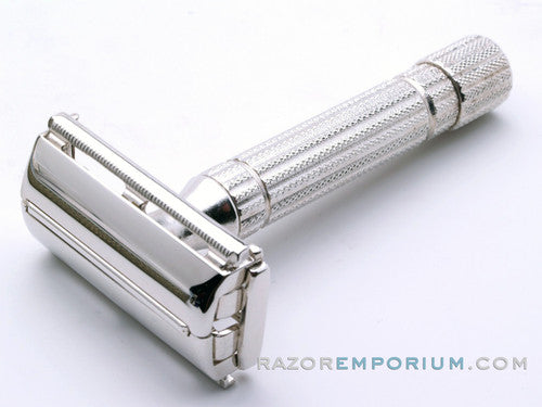 1955 A1 Gillette President Safety Razor Rhodium Revamp w/ Case & Bladebank
