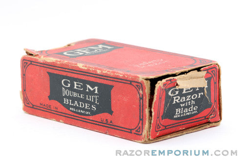 1930's Gem 1912 Damaskeene Style Single Edge Safety Razor Set