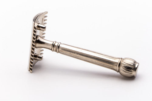 1900's Gillette Silver ABC Pocket Edition Shell Handle Double Edge Saftey Razor