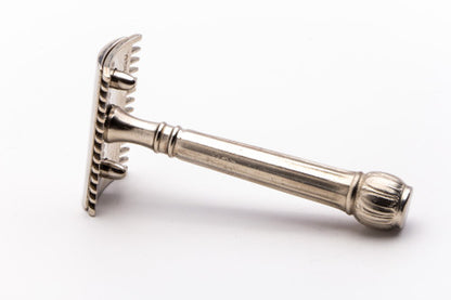 1900's Gillette Silver ABC Pocket Edition Shell Handle Double Edge Saftey Razor