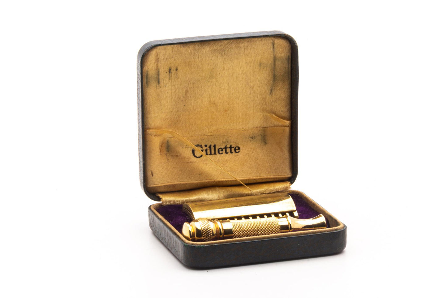1940's Gillette Open Comb Travel Double Edge Safety Razor Set | Original Condition