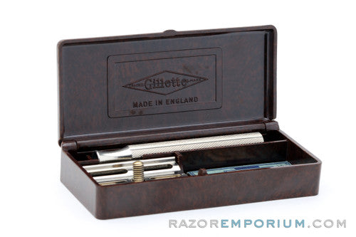 1940's Gillette British Thin Handle Tech Varient Set