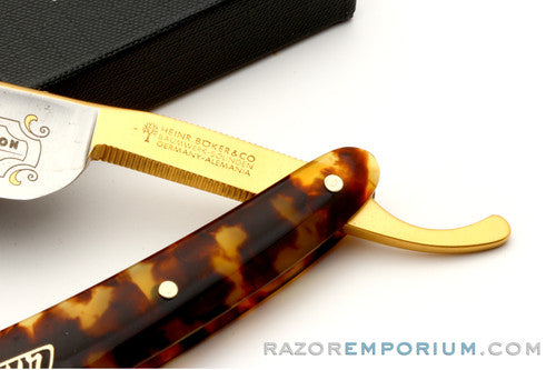 6/8" Boker Rasiermesser Schildpatt Manufaktur Tortoiseshell Straight Razor | Shave Ready