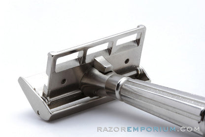 1930's Gem Micromatic Closed Comb SE Safety Razor | Factory Nickel Revamp