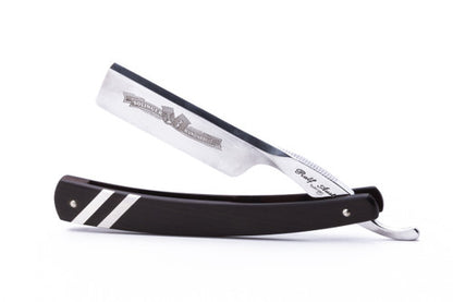 6/8" Ralf Aust French Tip  Straight Razor | Ebony Rosewood Scale w/ Silver Inlays