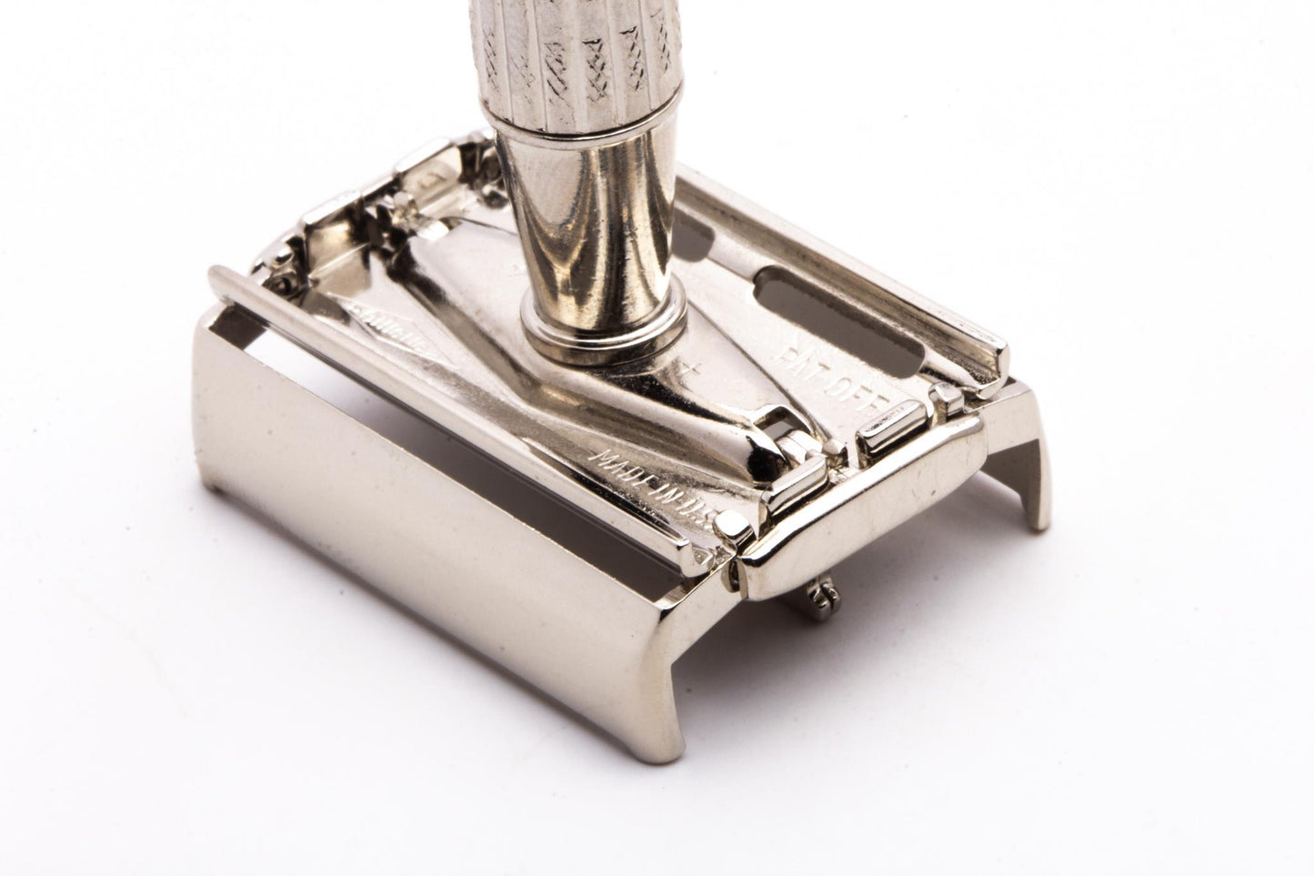 1958 D4 Gillette Flare Tip TTO Super Speed Safety Razor | Factory Nickel Revamp