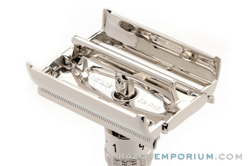 1966 Gillette Slim Adjustable L1 DE Safety Razor Rhodium Revamp