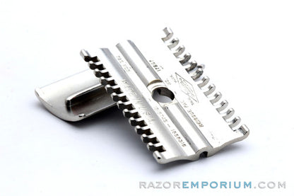 1930's Gillette NEW Short Comb Head | Factory Nickel Revamp - Universally Threaded