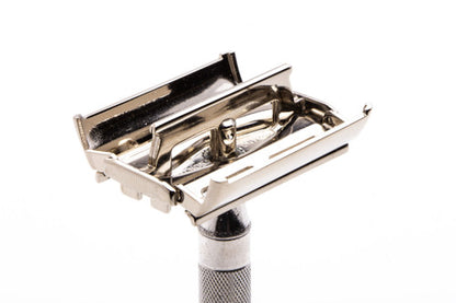 1952 X1 Gillette Black Tip Double Edge Super Speed Safety Razor | Factory Nickel Revamp