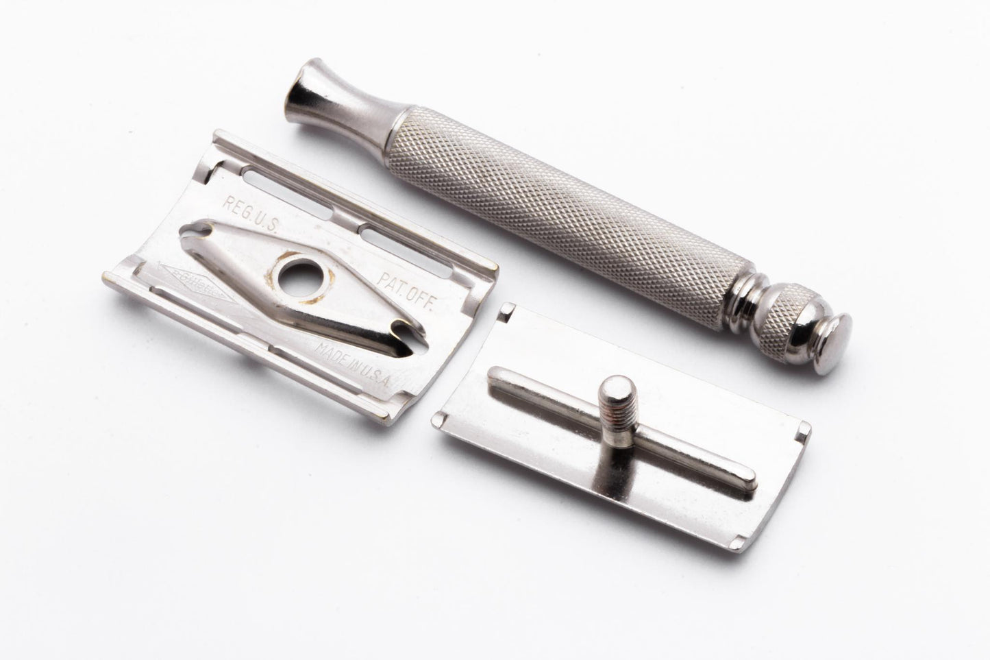 1950's Gillette Ball End Tech DE Razor | Electro Etched Logo