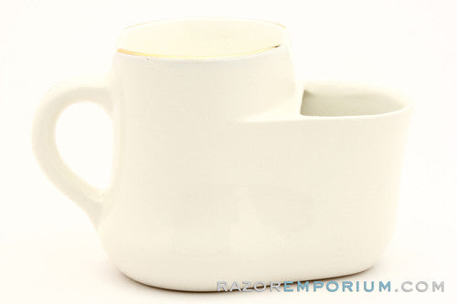 Burleigh Ironstone Barbershop Ceramic Shaving Scuttle Made in Staffordshire England