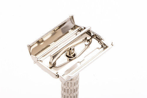 1956 B1 Gillette Heavy Red Tip Super Speed TTO Double Edge Safety Razor | Factory Nickel Revamp