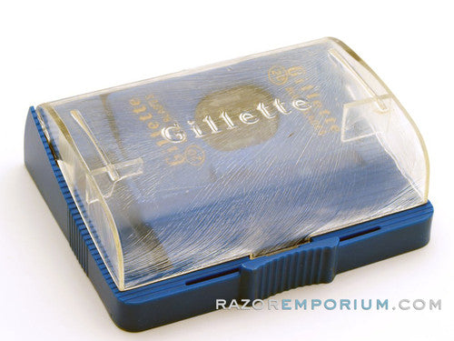 Gillette Super Speed Double Edge Blue Case w/ Blade Bank