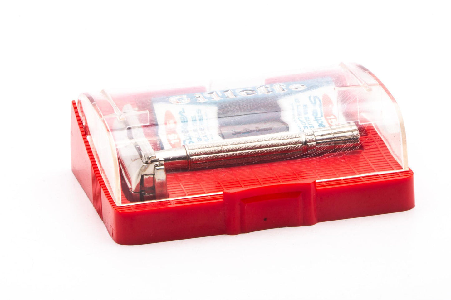 1958 D2 Gillette TV Special Super Speed Safety Razor Set With Red Case | Original Condition