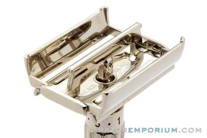 1958 Gillette Executive Fatboy Adjustable DE Safety Razor Nickel Revamp