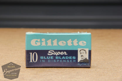 Gillette Blue Double Edge Razor Blades in Dispenser | New Old Stock (NOS)