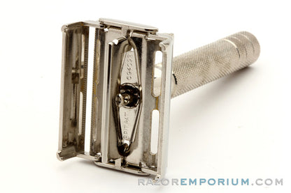 1950's Gillette English Rocket HD Razor w/ Blue  Case & Blades | Made in England