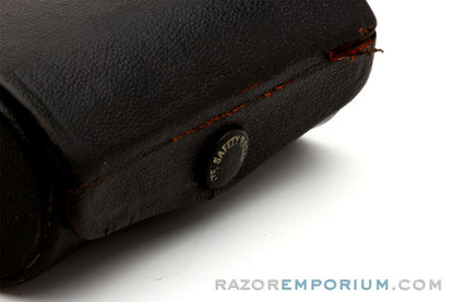1920's Gillette New Improved Traveler Case Only in Black Leather