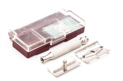 1956 Gillette Ball End Tech Safety Razor Laser Etched with Case