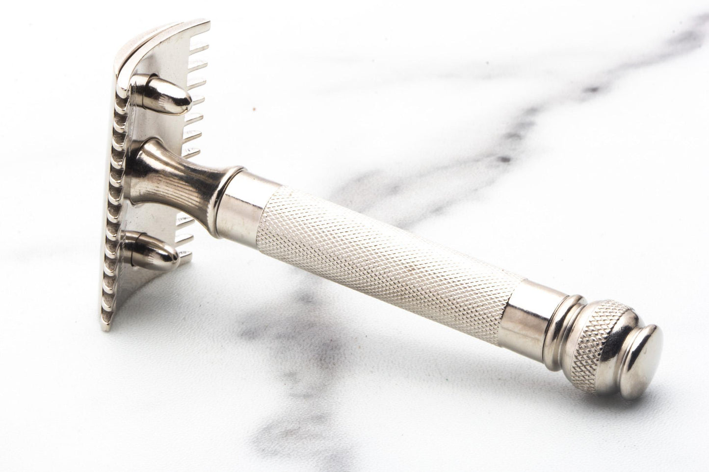 1920's Gillette Ball End Old Type Double Edge Safety Razor Set | Factory Nickel Revamp