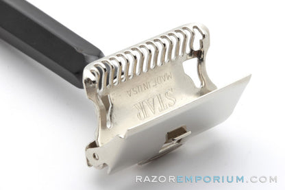 1940's Star Single Edge Razor w/ Black Plastic Handle