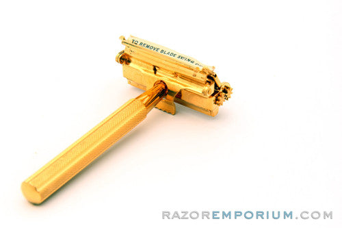 Valet Auto Strop Gold Razor Set w/ Box New Old Stock