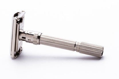 1964 J3 Gillette Slim Adjustable TTO Double Edge Safety Razor | Factory Nickel Revamp