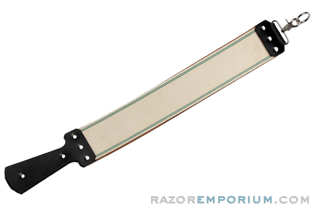 3" Razor Emporium Russet Horsehide & Canvas Straight Razor Strop | Made in USA