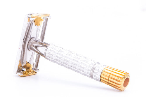 1958 D4 Gillette Super Speed Red Tip DE Safety Razor | Prospector Edition