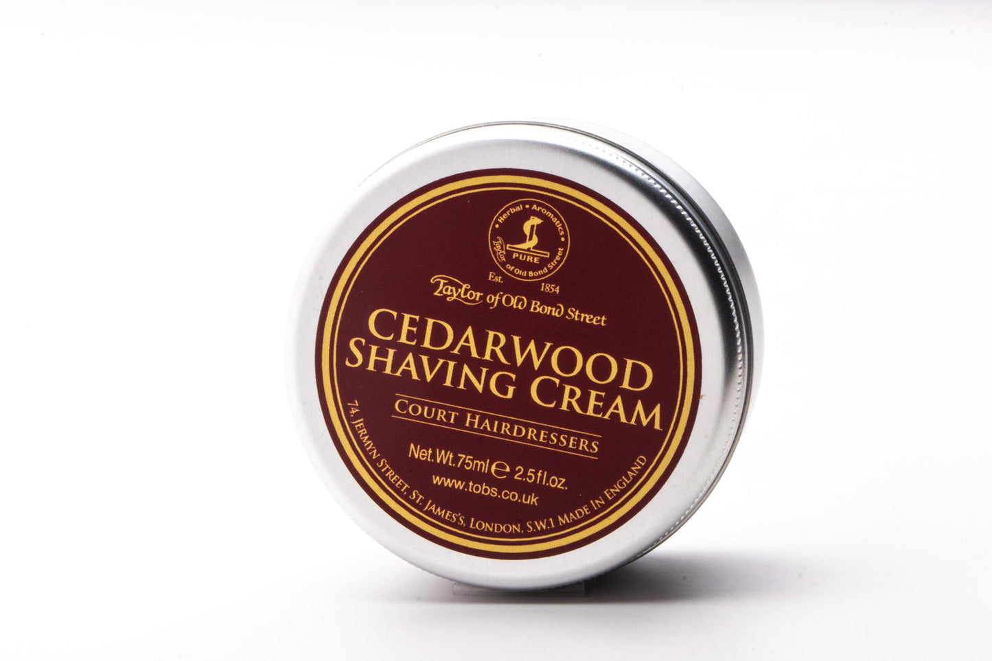 Taylor Of Old Bond Street | Cedarwood Shaving Cream Travel Tin 75ml