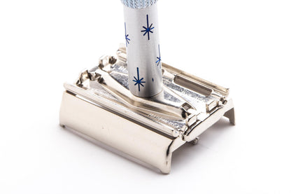 1964 J4 Gillette Blue Star Lady Gillette Double Edge Safety Razor | Original Condition