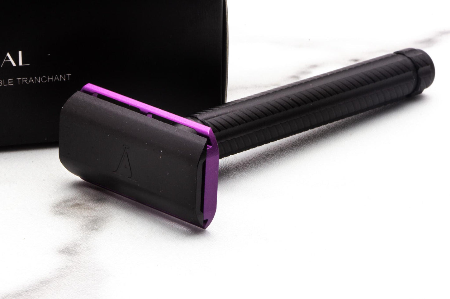 Ayslworth Razor | APEX-AL Double Edge Safety Razor -Jet Black Royal Purple Classic