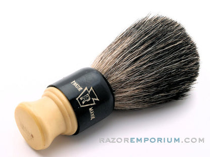 Vintage Rubberset Trade Mark Re-Knotted Travel Shaving Brush - 20mm